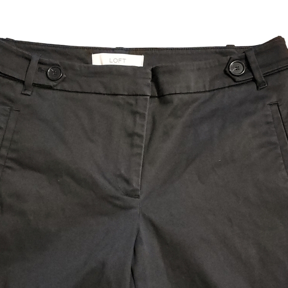 LOFT size 6 black shorts cotton and spandex - Picture 2 of 7